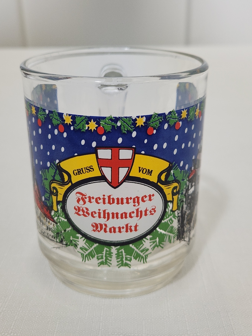 Freiburger Weihnachtsmarkt Blue Holiday Glass Mug